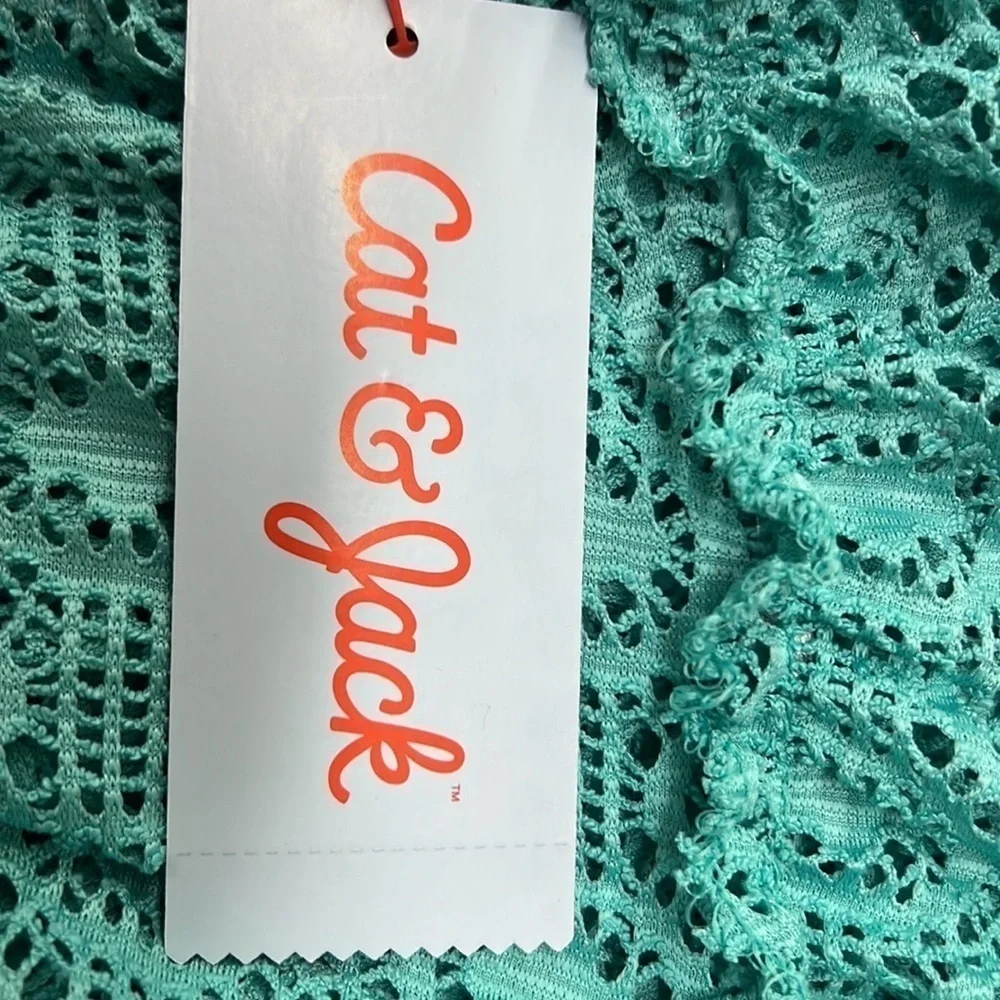 Girls' Crochet Solid Cover up - Cat & Jack™ - XS (4-5) Aqua